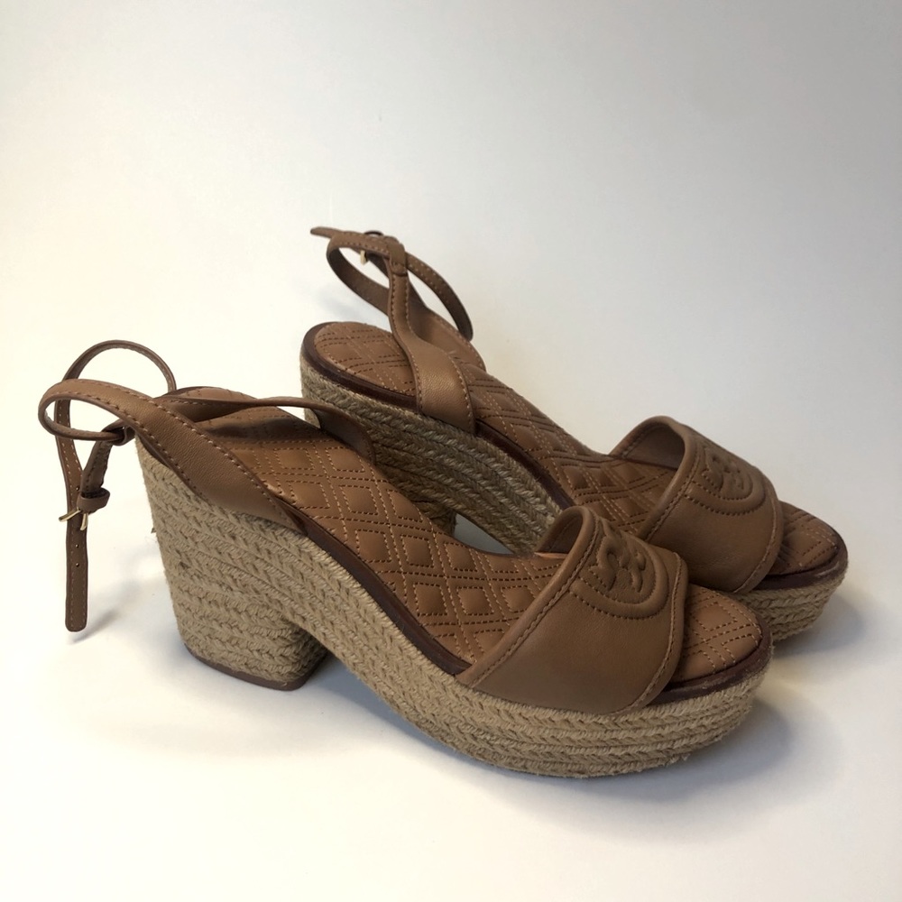 Tory Burch Brown Fleming 100 mm Espadrilles